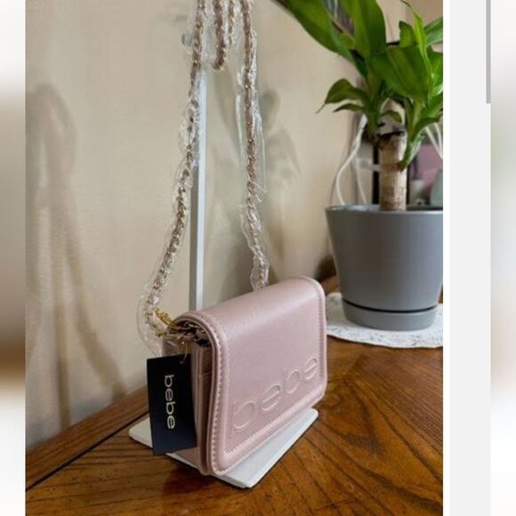 BEBE LILA FLAP CROSSBODY - BLUSH - Picture 6 of 10